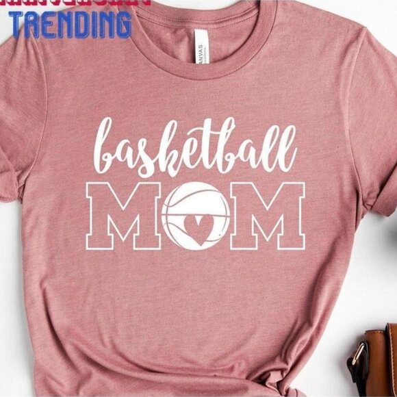 Basketball Mom Classic Graphic Parent Fan Outfit Streetwear Unisex T-Shirt 170 - Picture 1 of 5